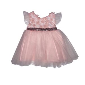 Παιδικό ροζ φόρεμα με λουλούδια