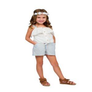 Σετ energiers τοπ με ριγέ βερμούδα