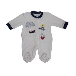 Βελουτέ φορμάκι trax σε εκρού χρώμα με αρκουδάκι