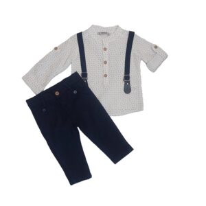Βρεφικό σετ με πουκάμισο και παντελόνι