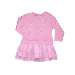 Βρεφικό εποχιακό φόρεμα για κορίτσι σε ροζ απόχρωση