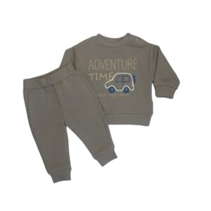 Βρεφικό χειμωνιάτικο σετ για αγόρι σε χακί απόχρωση